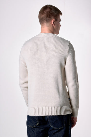 Maglione Girocollo Oslo Burro con taschino in tessuto V2