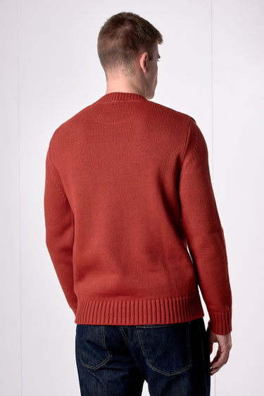 Maglione Girocollo Oslo Coccio con taschino in tessuto V2