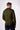 Oslo Crew Neck Sweater in Military Green with Pocket in V2 Fabric