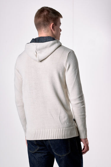 Maglione Cappuccio Oslo Burro con interno in tessuto V2