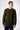 Military Green Crew Neck Sweater with Rips