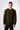 Military Green Crew Neck Sweater with Rips