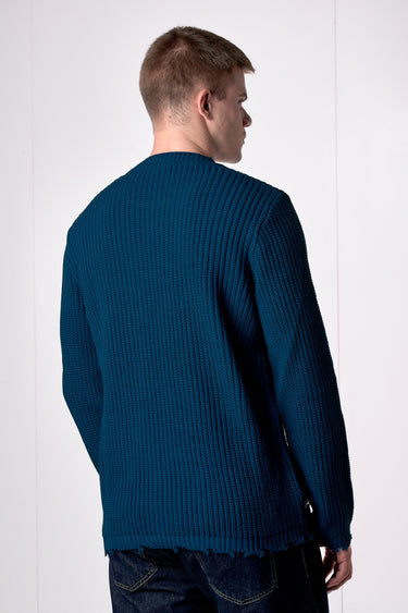 Maglione Girocollo con Strappi Ottanio