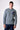 Grey Bird's Eye Crew Neck Sweater with Patchwork Pocket Embroidered with V2 Fabrics
