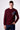 Bordeaux Bird's Eye Crew Neck Sweater with Patchwork Pocket Embroidered with V2 Fabrics