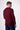 Bordeaux Bird's Eye Crew Neck Sweater with Patchwork Pocket Embroidered with V2 Fabrics