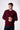 Maglione Girocollo punto riso Bordeaux con Toppe Patchwork Ricamate con Tessuti V2