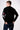 Maglione Girocollo punto riso Nero con Toppe Patchwork Ricamate con Tessuti V2