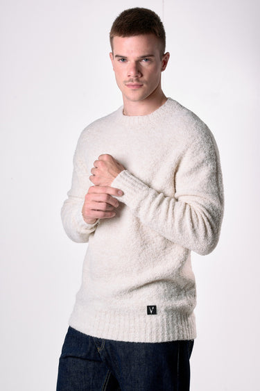 Maglione Girocollo filato Extra-soft Panna