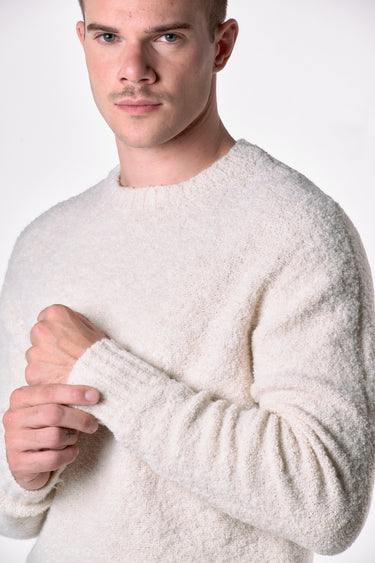 Maglione Girocollo filato Extra-soft Panna