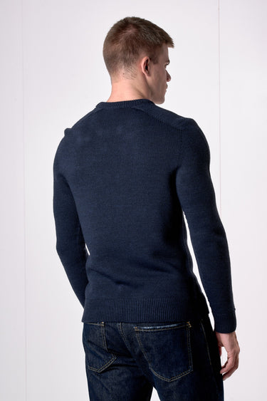 Maglione Girocollo misto Alpaca con Ricami a X