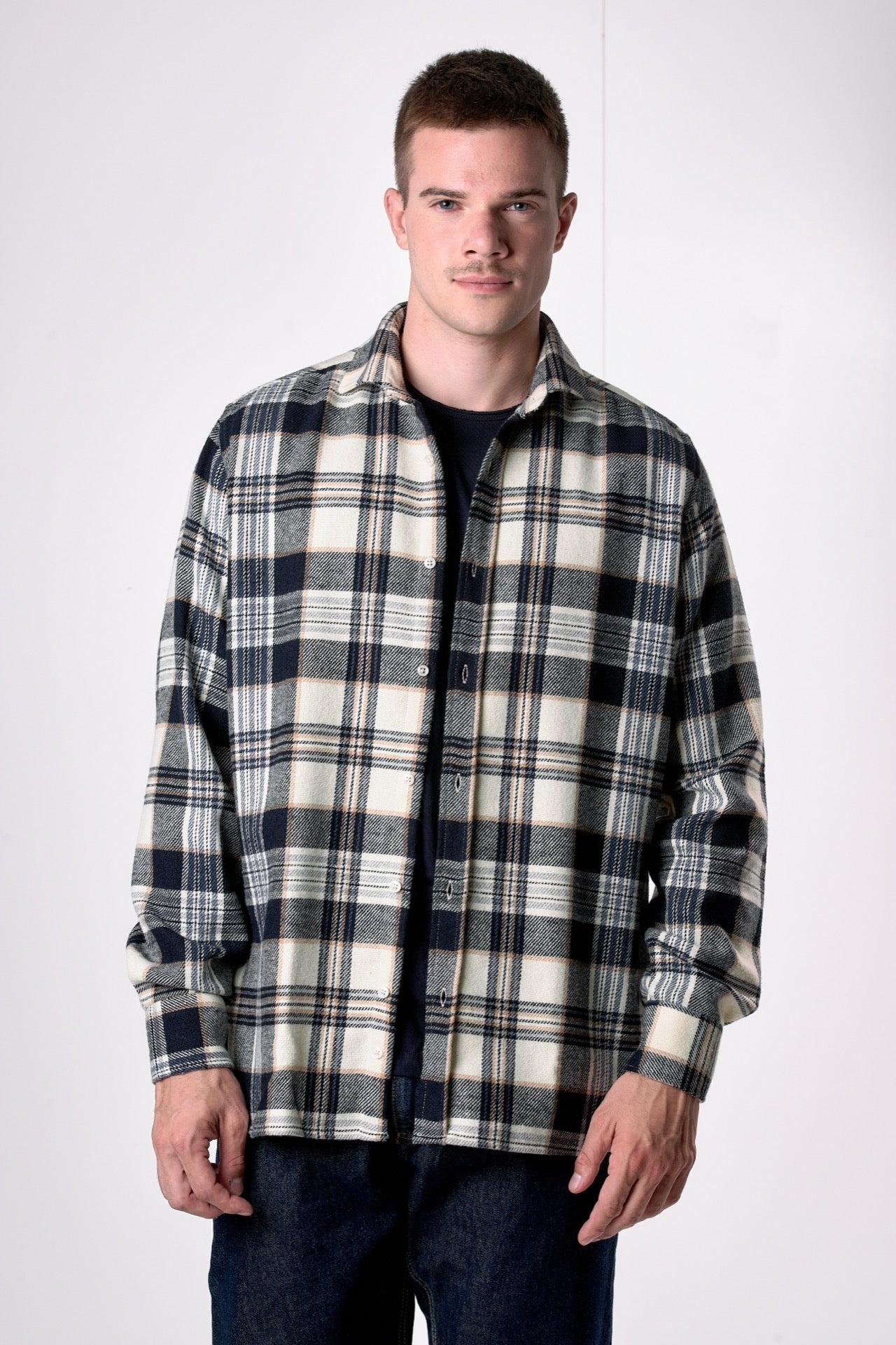 Camicia Scozzese Blu