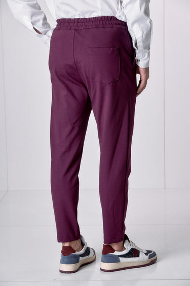 Pantalone Sartoriale Bordeaux con elastico in vita e interni in tessuto V2