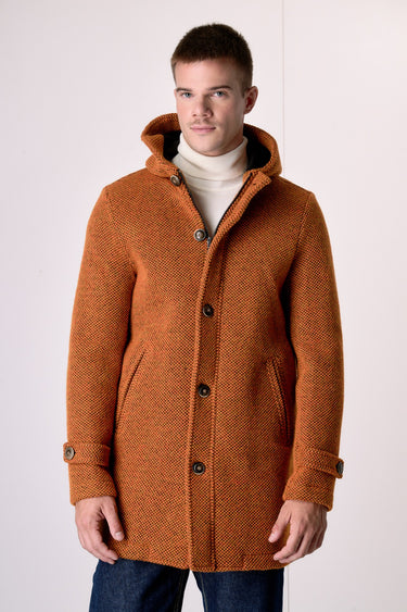 Parka punto riso Multicolor Arancio Accoppiato