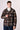 Saharan jacket in boiled wool with multicolored blue check and internal lining in V2 fabric
