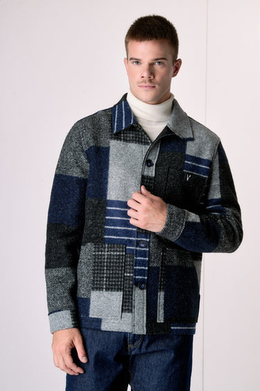 Sahariana in lana cotta Patchwork accoppiata
