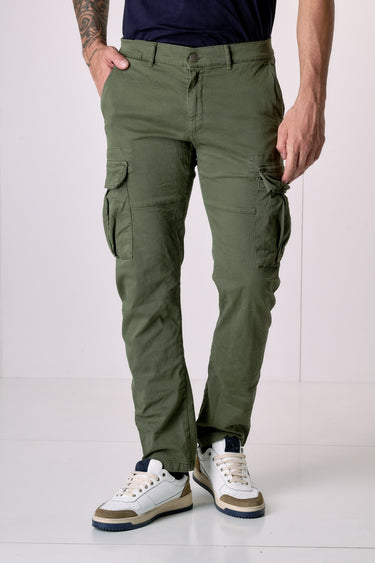 TEXAS - Cargo Regular Verde Militare con Salpa in tessuto V2