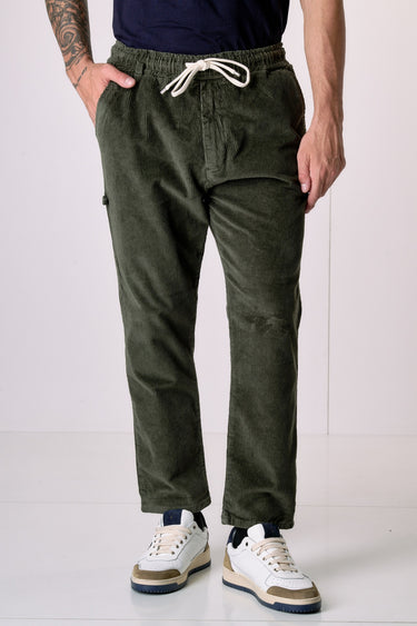 ALICANTE VELLUTO - Pantalone rocciatore in velluto Verde Militare
