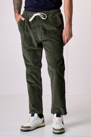 ALICANTE VELLUTO - Pantalone rocciatore in velluto Verde Militare