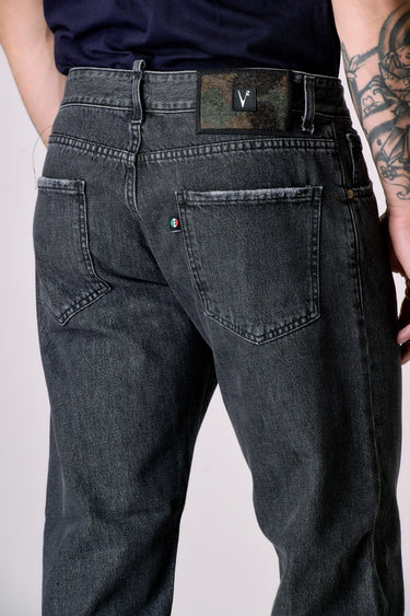 DETROIT - Jeans Loose Fit - Antracite con salpa in tessuto V2