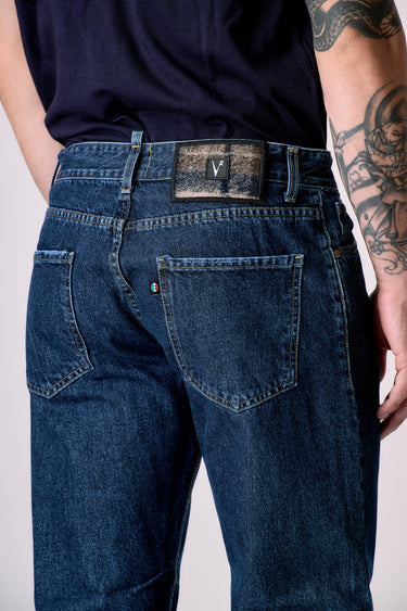 DETROIT - Jeans Loose Fit - Blu con salpa in tessuto V2
