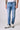 NEW YORK - Pantalone Slim Fit - Azzurro con tasca in tessuto V2