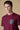 T-Shirt regular Bordeaux con Taschino in tessuto V2