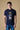 T-Shirt Blu con stampa Teddy e inserti in tessuto V2