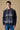 Felpa Wool Girocollo Blu con fronte in tessuto V2