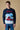 Maglione Girocollo con intarsio Jaquard Cortina Blu