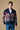 Cardigan Sciallato con intarsio Jaquard Paisley Blu