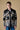Cardigan Sahariana con intarsio Jaquard Aztec Nero