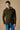 Cardigan in Maglieria Cappuccio con Bottoni Verde Militare