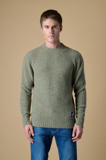 Maglione Girocollo filato Extra-soft Verde Pesto
