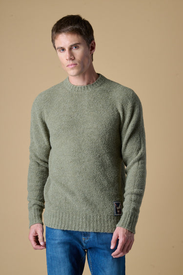 Maglione Girocollo filato Extra-soft Verde Pesto