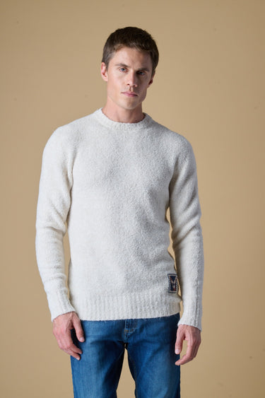 Maglione Girocollo filato Extra-soft Panna
