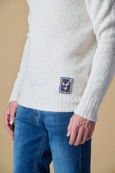 Maglione Girocollo filato Extra-soft Panna