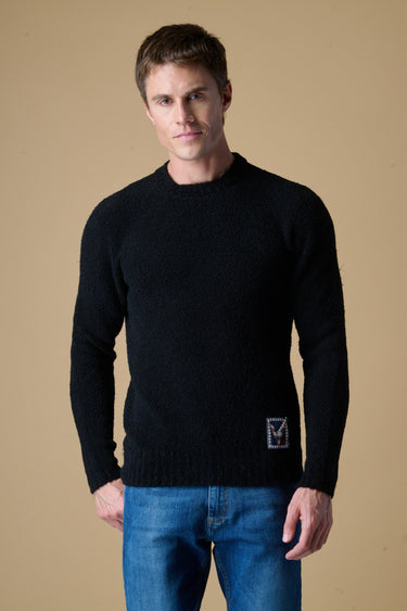 Maglione Girocollo filato Extra-soft Nero