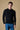 Maglione Girocollo Nero misto Alpaca con Ricami a X