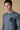 Maglione Girocollo in viscosa Grigio con Taschino in tessuto V2