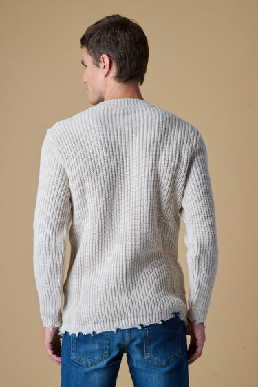Maglione Costa Inglese con strappi Burro