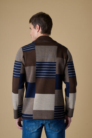 Giacca Monopetto Moro Multipatch con pochette in tessuto V2