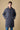 Blue Prince of Wales checked boiled-wool diplomatic single-breasted coat with V2 fabric lining