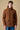 Multicolor orange bonded hooded seed-stitch short parka