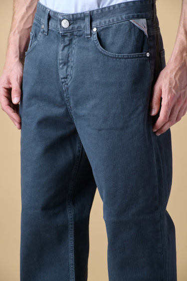 PARIGI - Jeans Over Old Antracite con salpa in tessuto V2