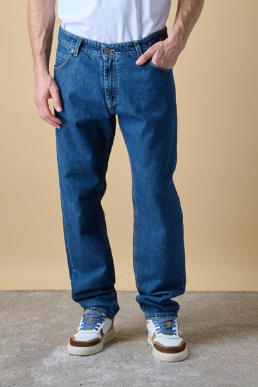 DETROIT - Jeans Loose Fit - Blu con salpa in doppio tessuto V2