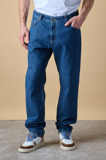 DETROIT - Jeans Loose Fit - Blu con salpa in doppio tessuto V2