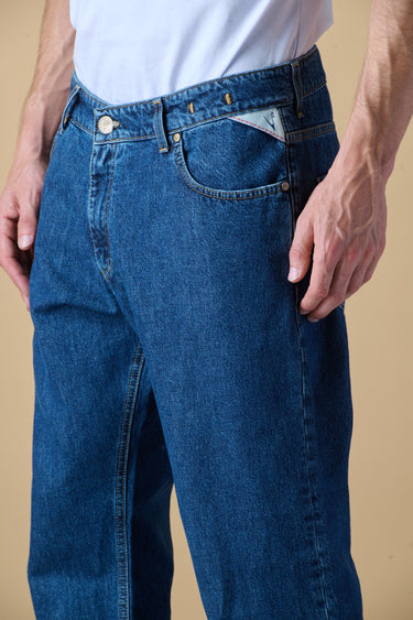DETROIT - Jeans Loose Fit - Blu con salpa in doppio tessuto V2
