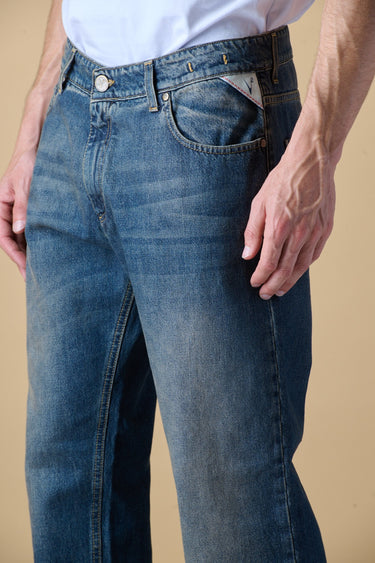 DETROIT - Jeans Loose Fit - Vintage Blu con salpa in doppio tessuto V2