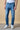 LONDON - Jeans Slim Fit - Blu con doppia Patch frontale e Tasca in tessuto V2
